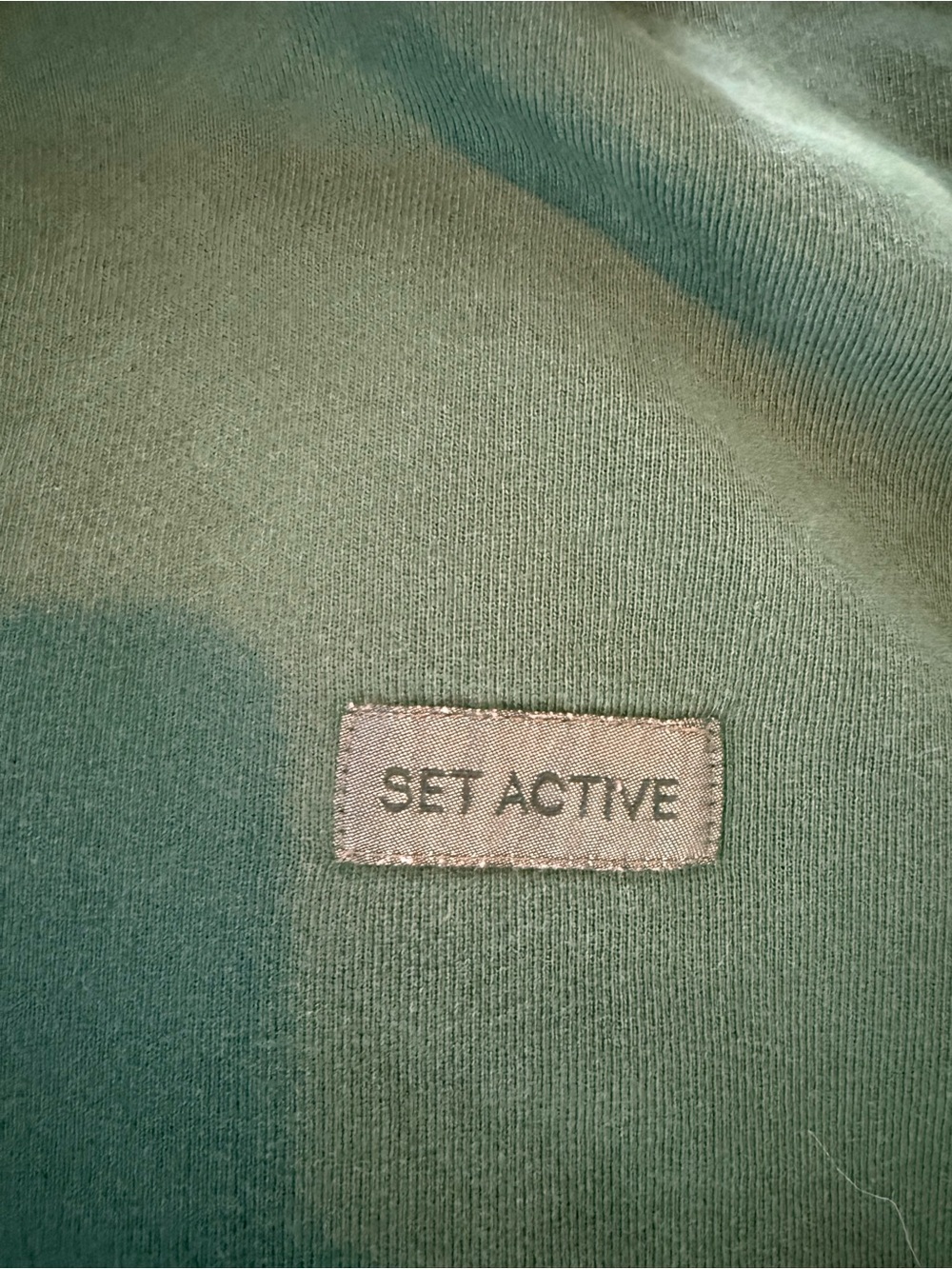 SET Active Deep Green Collar Pullover Sweatshirt GUC 1308 - Picture 5 of 10